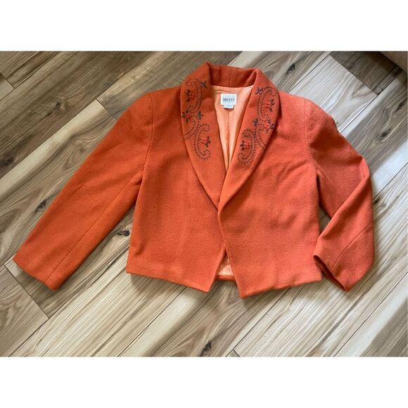 LESLIE FAY Vintage Embroidered Lovely Women’s wool-blend jacket from 90s-... - Picture 1 of 8